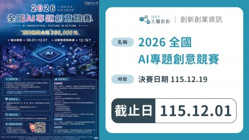 2026全國AI專題創意競賽