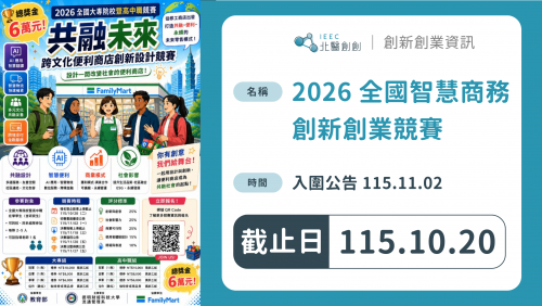 【競賽訊息】2026全國智慧商務創新創業競賽
